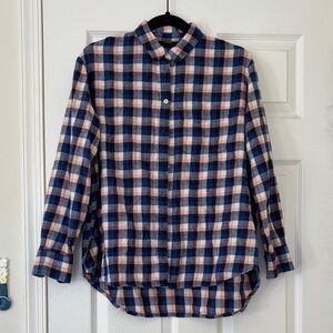 Madewell 100% Cotton Flannel Sunday Button Up Shirt in Delgany Plaid